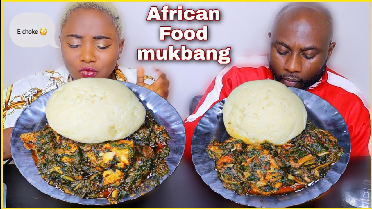 SPEED EATING COMPETITION I CHOKED 😭 | FUFU AND VEGETABLES SOUP MUKBANG | AFRICAN FOOD MUKBANG