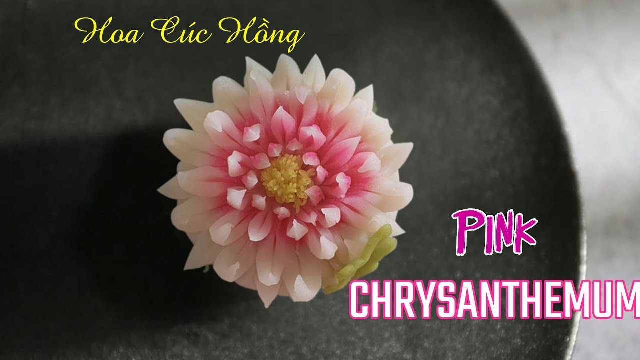 How To Make The Pink Chrysanthemum Nerikiri Wagashi Japanese Sweet DIY