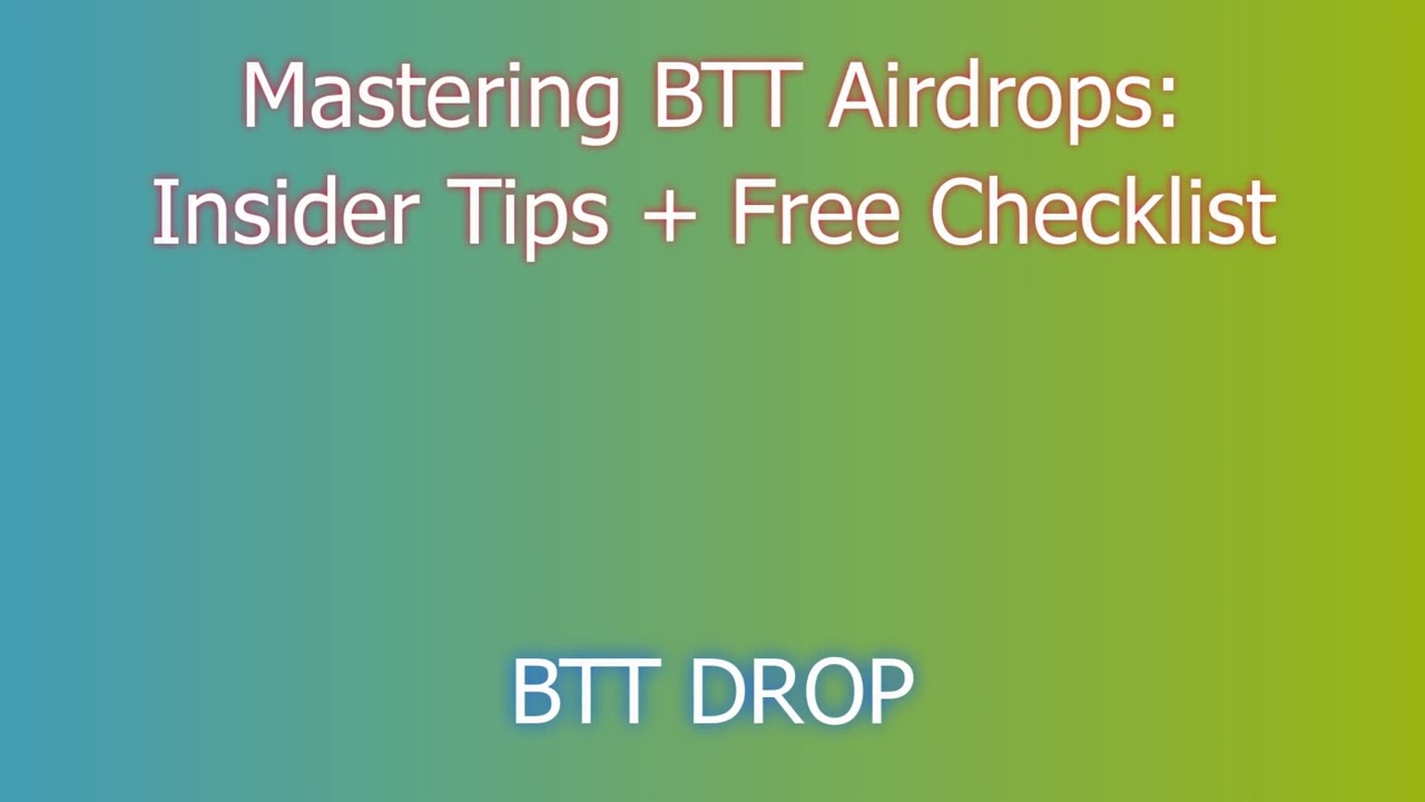 Grab BTT Airdrop for Free | Learn How to Swap or Sell BTT Airdrop