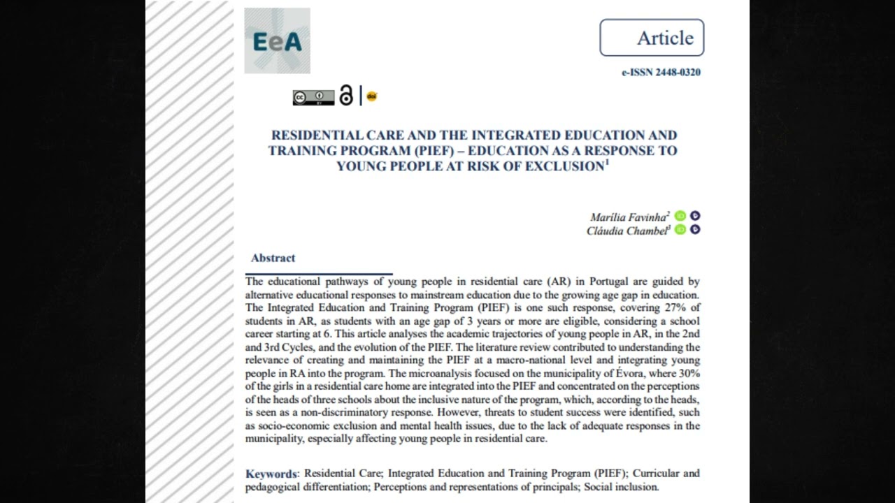 AUDIO: RESIDENTIAL CARE AND THE INTEGRATED EDUCATION AND TRAINING PROGRAM