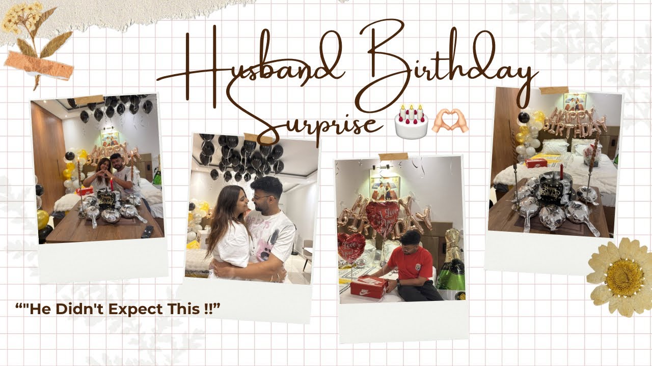 12 AM Birthday Surprise for My Husband at Home | Emotional Reaction 🥹