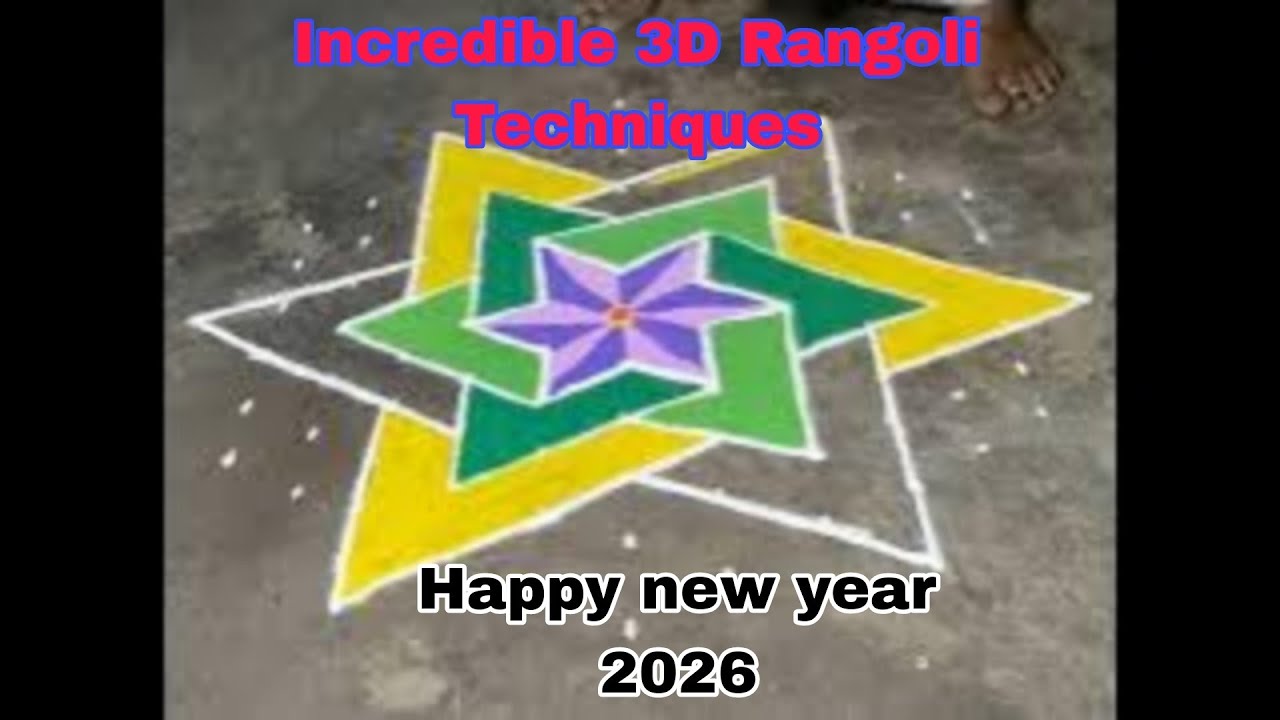 Incredible 3D Rangoli Techniques/3d rangoli