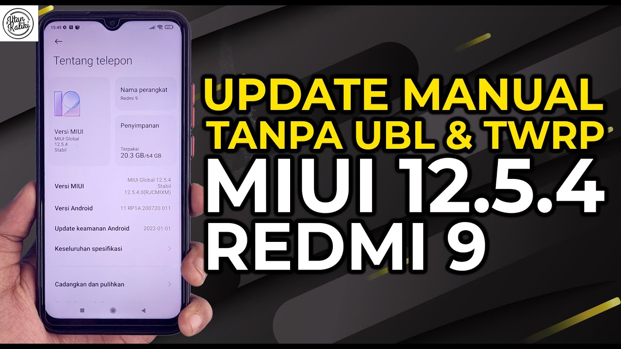 MIUI 12.5.4 GLOBAL REDMI 9 - Cara Update Manual MIUI di Semua HP Xiaomi Tanpa UBL & Tanpa TWRP
