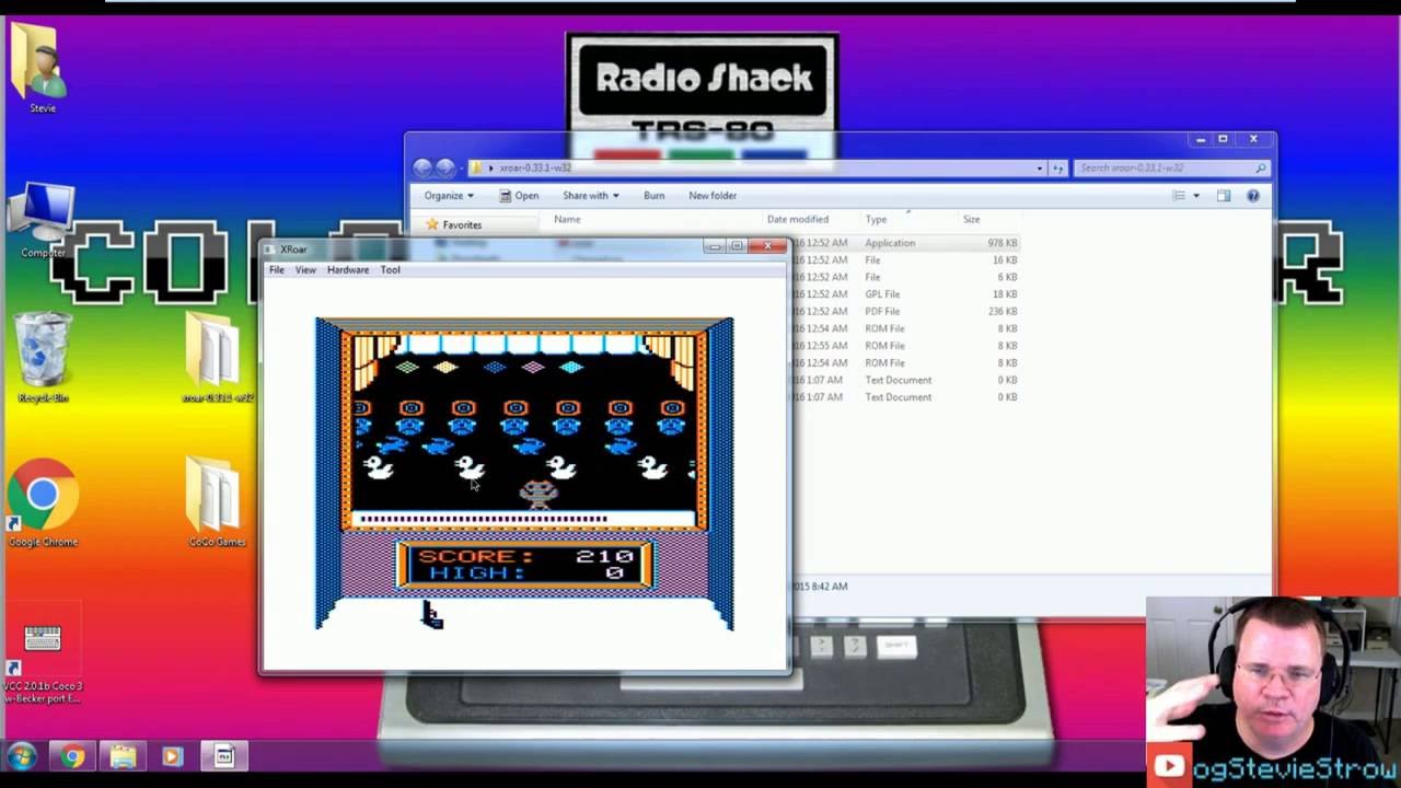 How to install the Xroar Color Computer Emulator for Windows