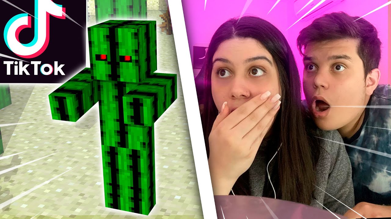 TESTEI TIKTOKS INCR&Iacute;VEIS DE MINECRAFT PRA VER SE REALMENTE FUNCIONAM! *especial meia hora*