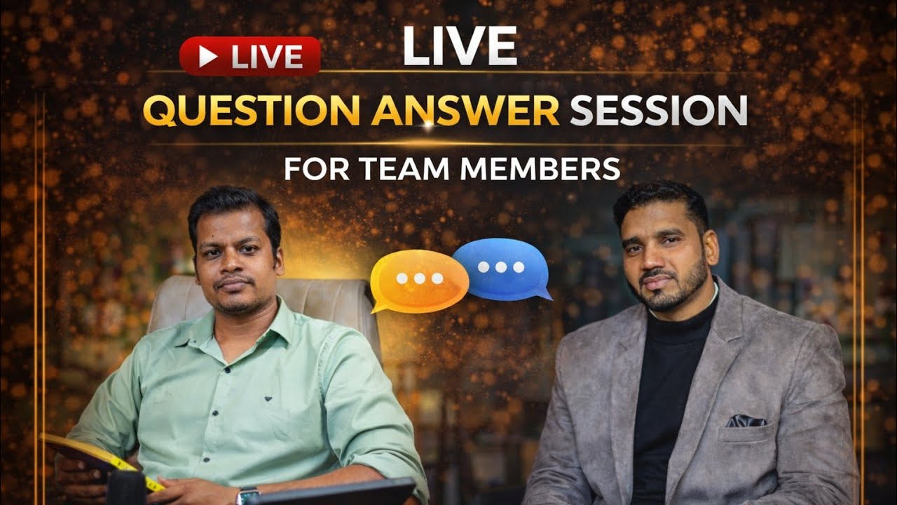 Is special live session me team members ke real questions ka real-time solution diya jayega.