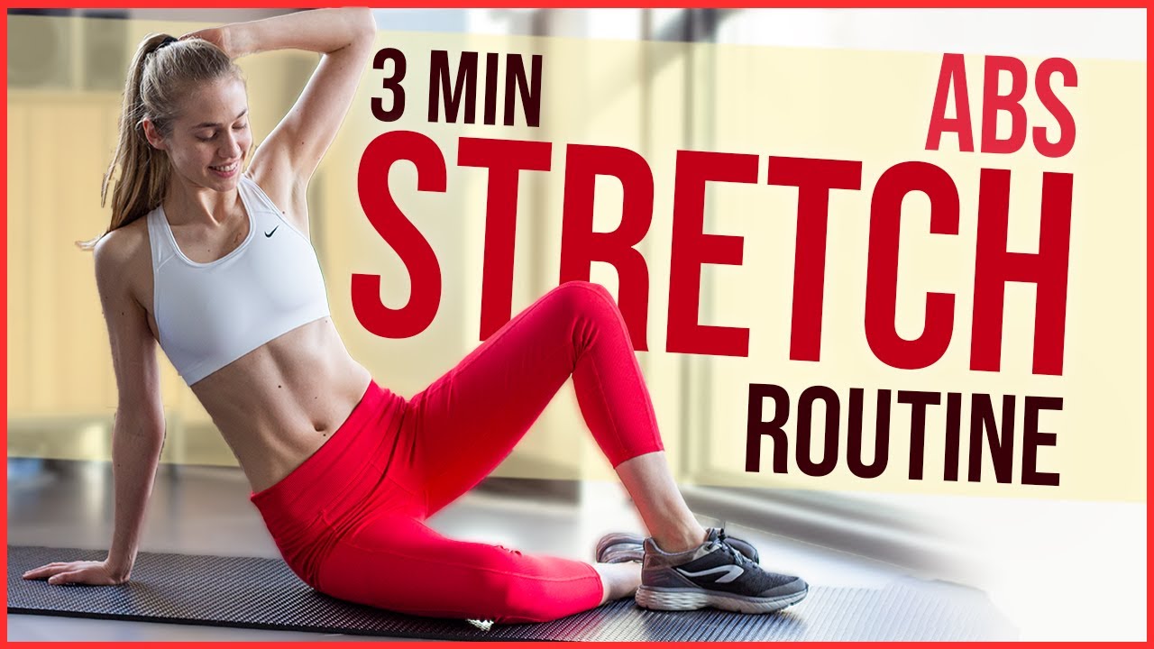Best 8 exercises to stretch your abs! 3 MIN ABS STRETCH ROUTINE! | Cooldown