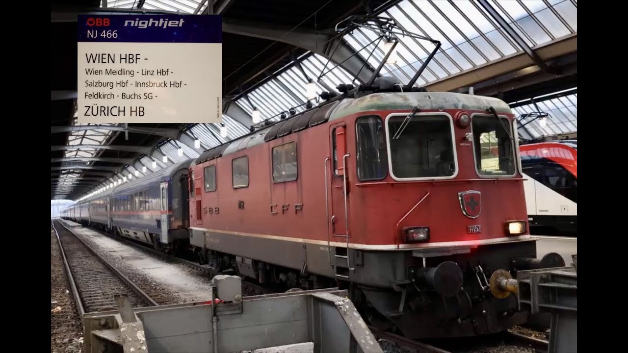 🇦🇹🇨🇭 Fahrt im Nightjet Upgrade-Liegewagen von Wien HBF nach Z&uuml;rich HB