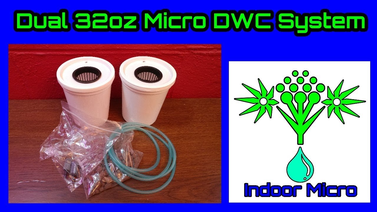 Indoor Micro Dual 32oz Grow Box Tent Micro DWC Hydroponic System