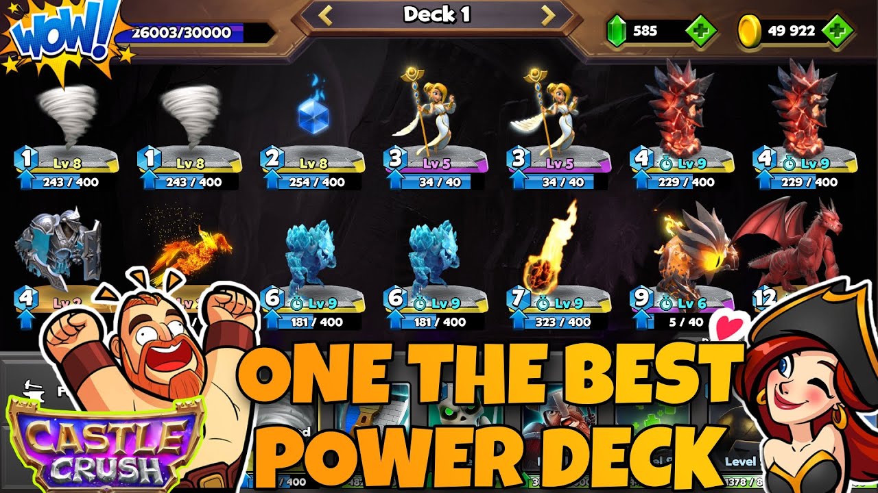 Castle Crush one of the Best Power deck , Tournament and Trophy push! 🔥- Castle Crush