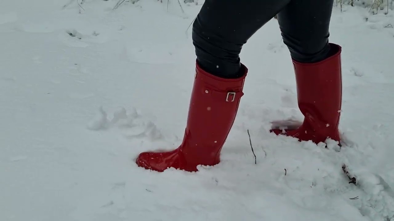 Hunter Original Tall rot Schnee