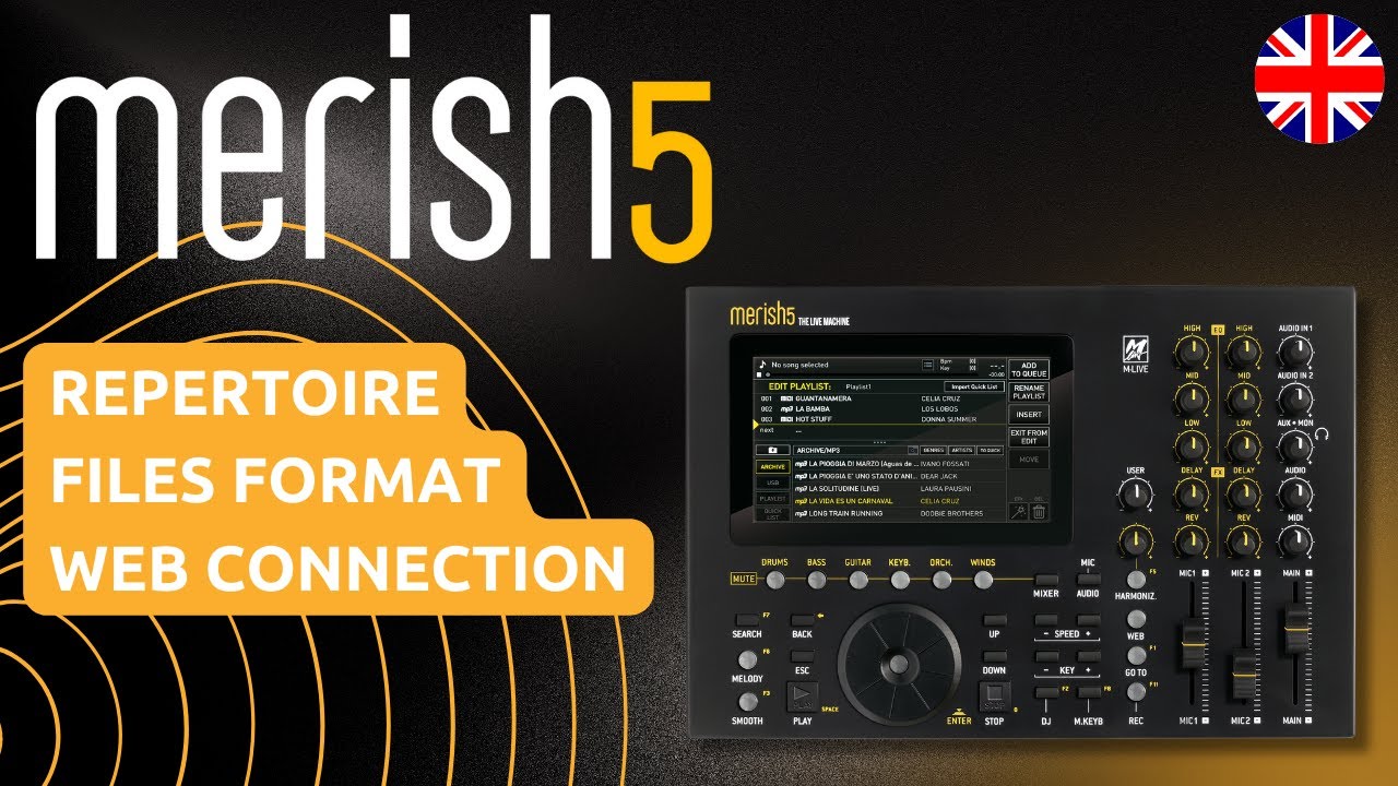Merish 5 - repertoire management, files format and WEB connection