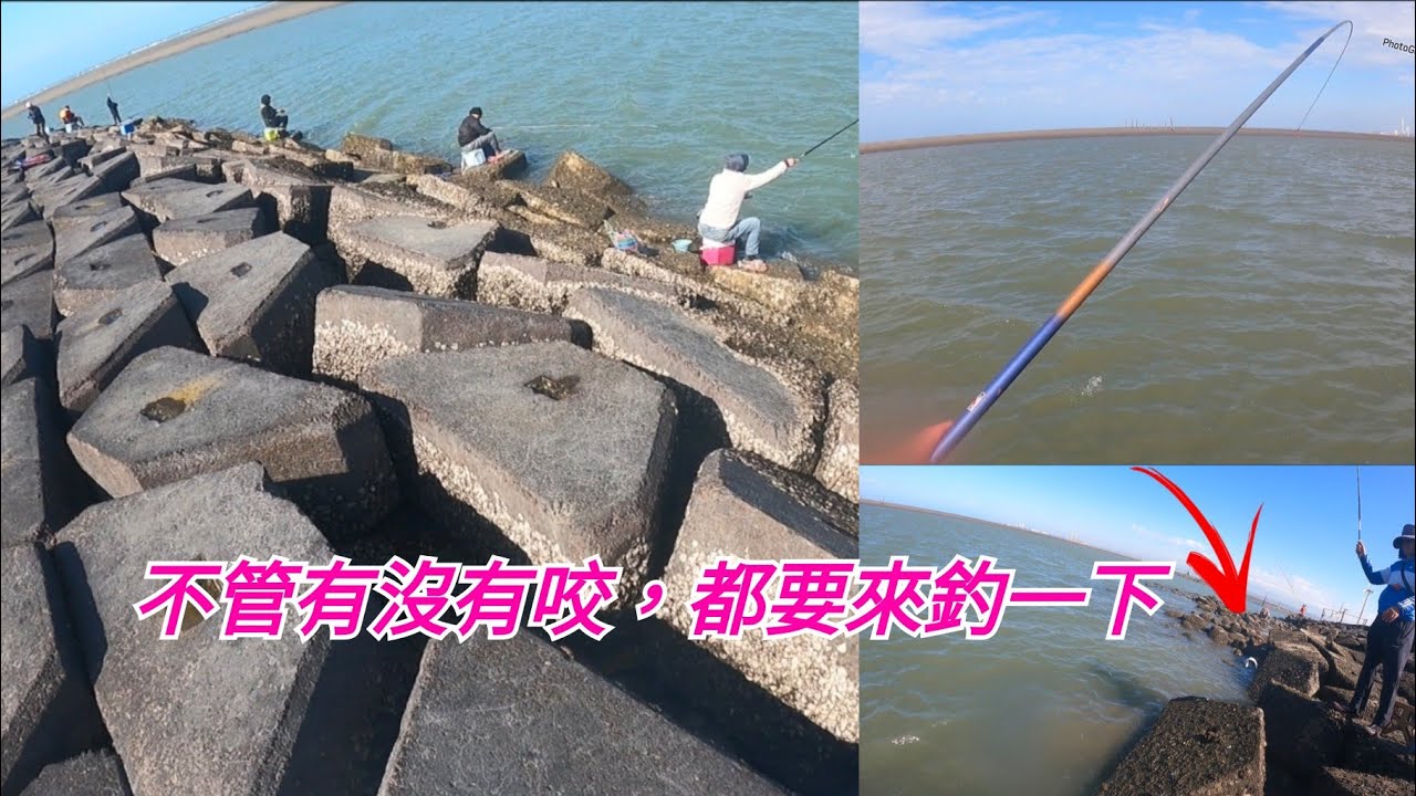 巧遇釣友剛好把漁獲都給他處理了，天氣轉好些釣魚人蜂擁而釣，不管咬不咬先釣再說啦