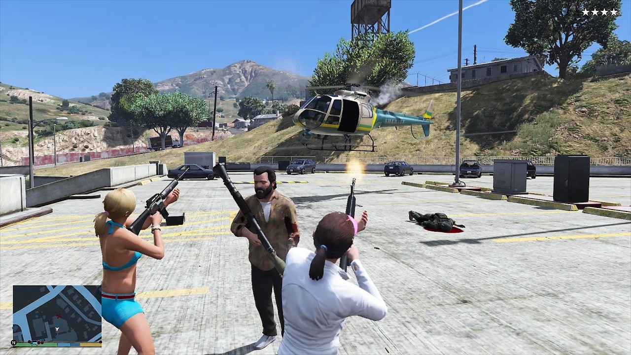 GTA 5 - Michael's Family Ten Star Escape From St. Fiacre Hospital 