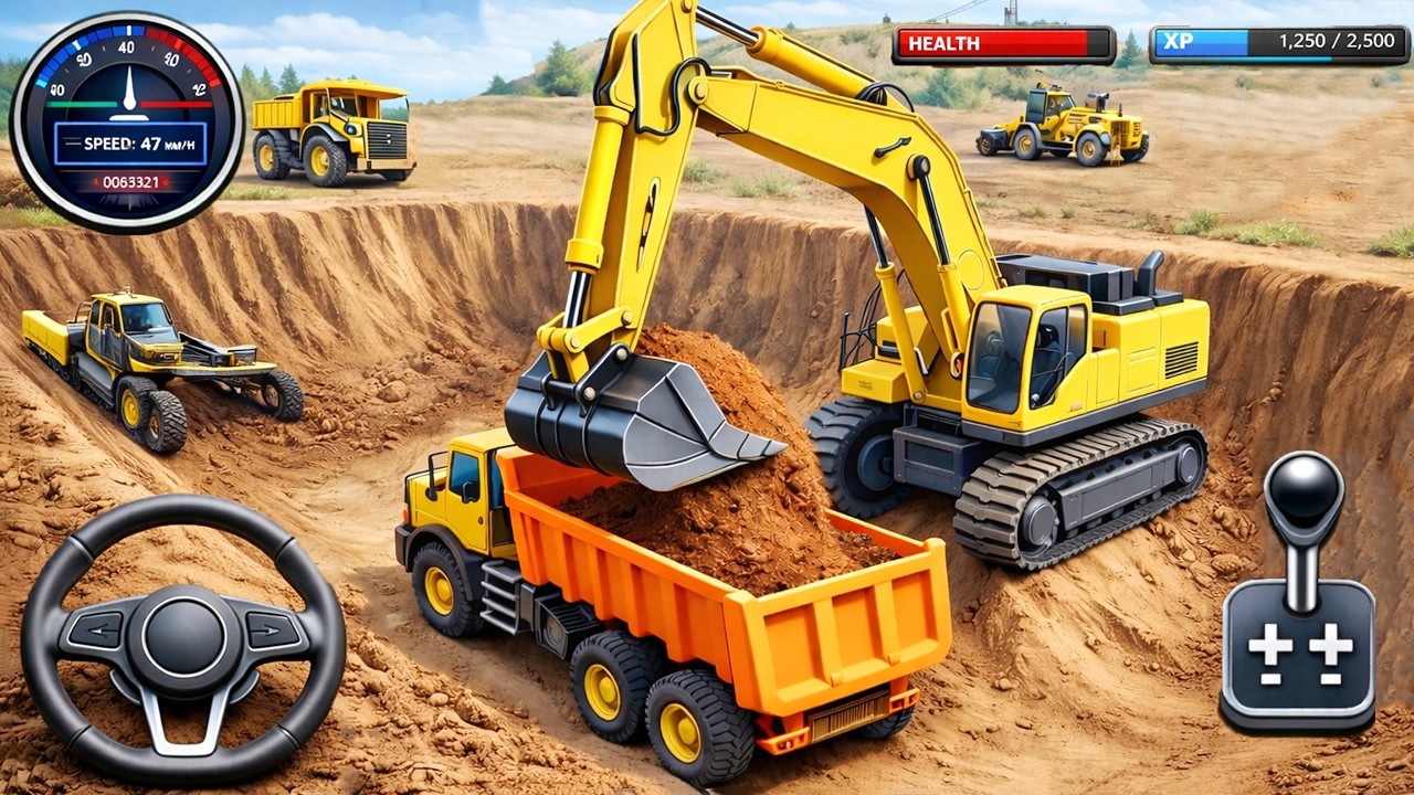 🚧 NEW Mega City Road Construction 👷🏻 | Heavy Excavator & Truck Simulator 3D – Android Gameplay