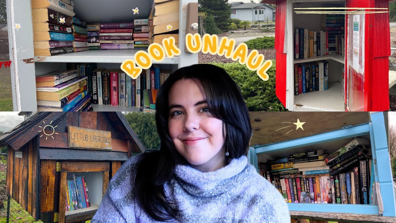 ✨ Little Free Library Hunting *unhauling my books, book hunting, new reads*