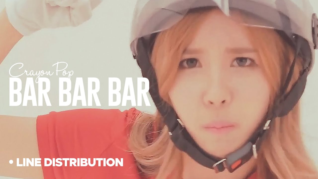 CRAYON POP - Bar Bar Bar : Line Distribution (Color Coded)