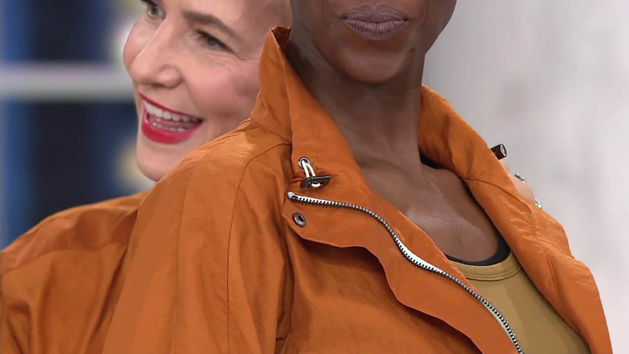 LOGO by Lori Goldstein Nylon Zip-Front Jacket on QVC