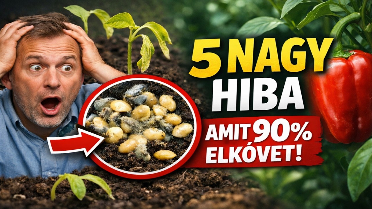Paprikavetés: Az 5 leggyakoribb hiba, amit a kertészek 90%-a elkövet! 🌶️ A bőséges termés titka.