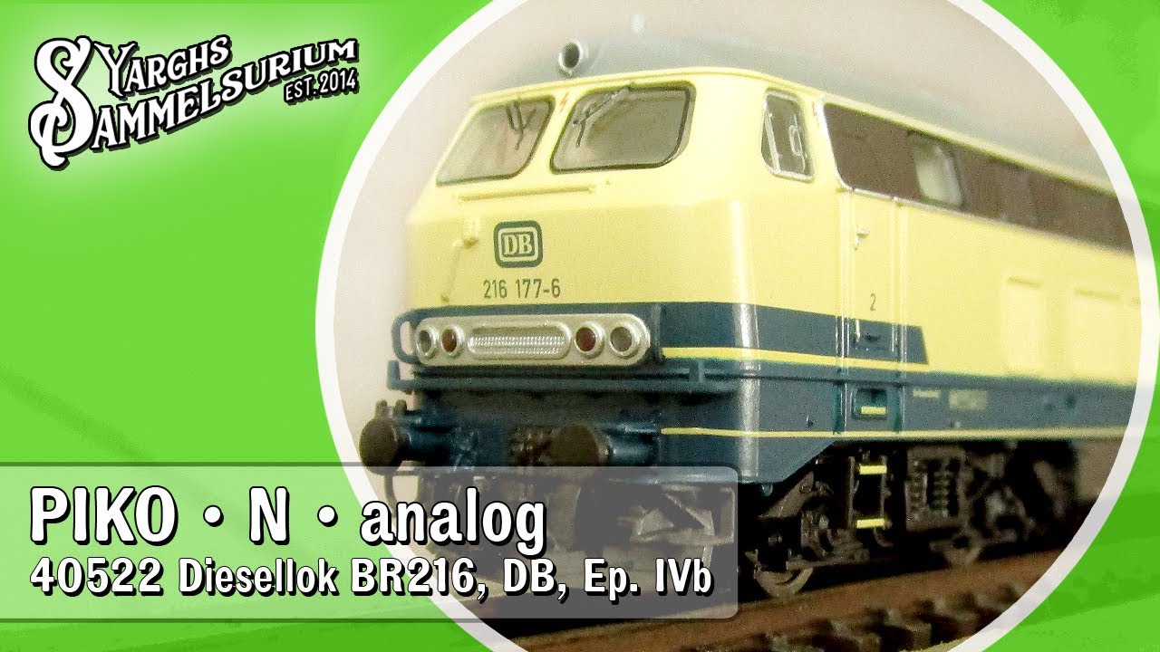 🚊 PIKO 40522 - Diesellok BR 216 Epoche IV der DB - Vorstellung Modellbahn Spur N analog