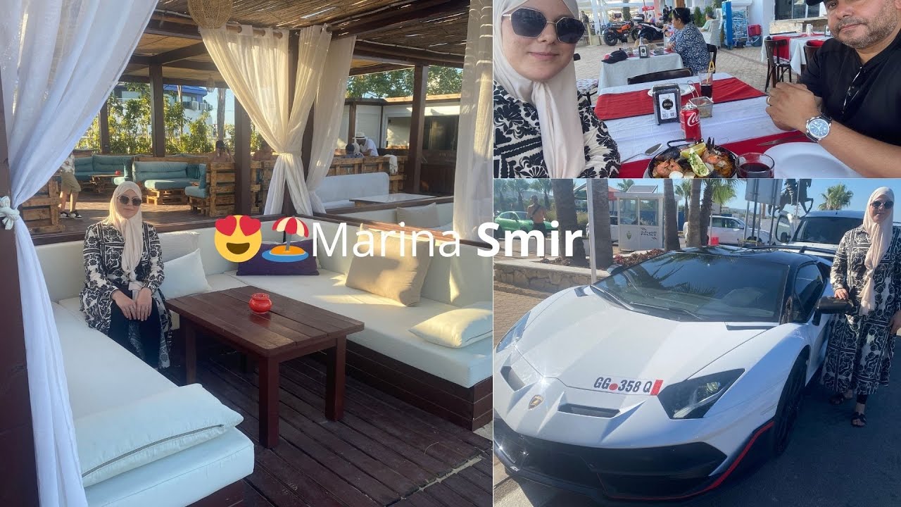 🤩شاطئ مارينا سمير أروع شواطئ الشمال 🏝️جولة رائعة Marina Smir