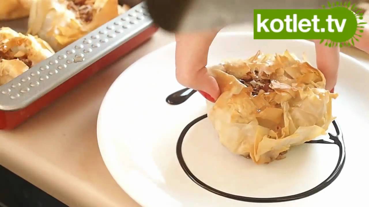Szybki deser - jabłka w cieście filo - KOTLET.TV