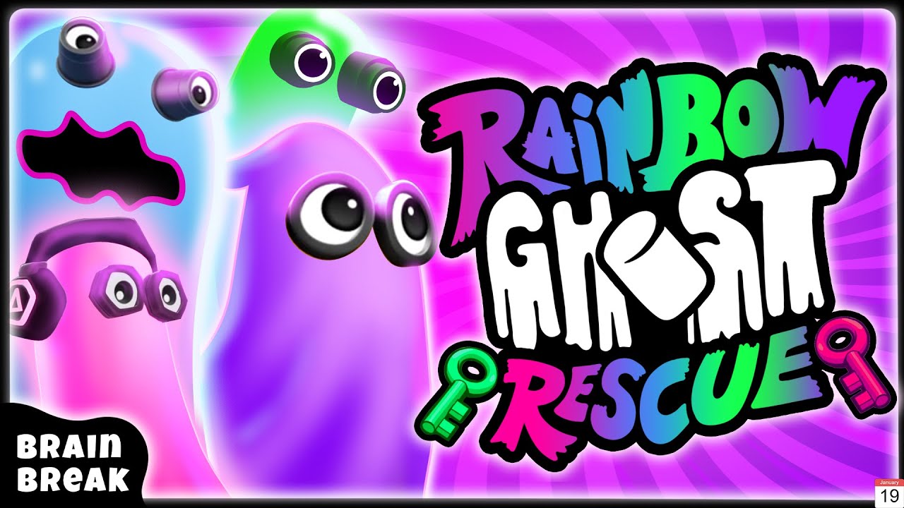 Rainbow Ghost Hunt Freeze Dance - Brain Break Party - Spooky Hunt - Minions Race!