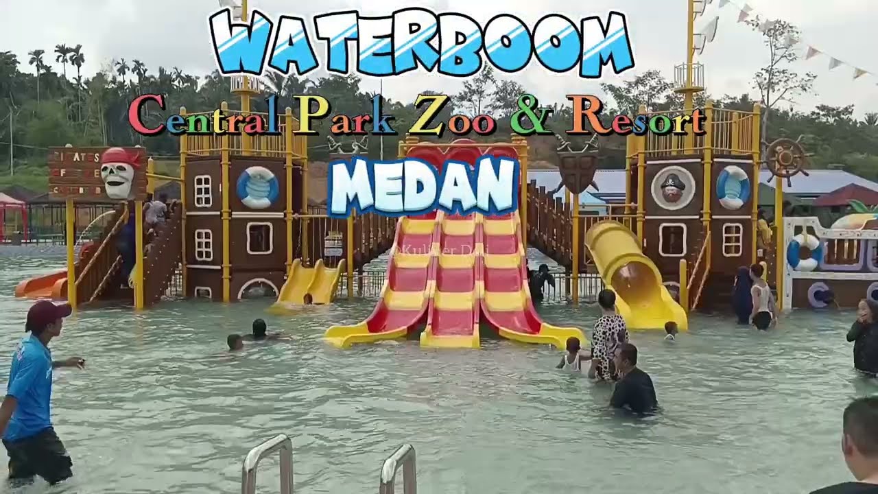 Waterboom Terbaru di Central Park Zoo & Resort Medan Review 2023!!