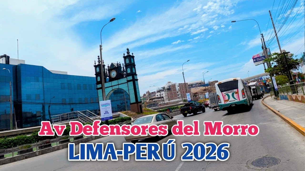 LIMA PERÚ 4K | RECORRIENDO LA AV DEFENSORES DEL MORRO | DÍA 15/02/2026
