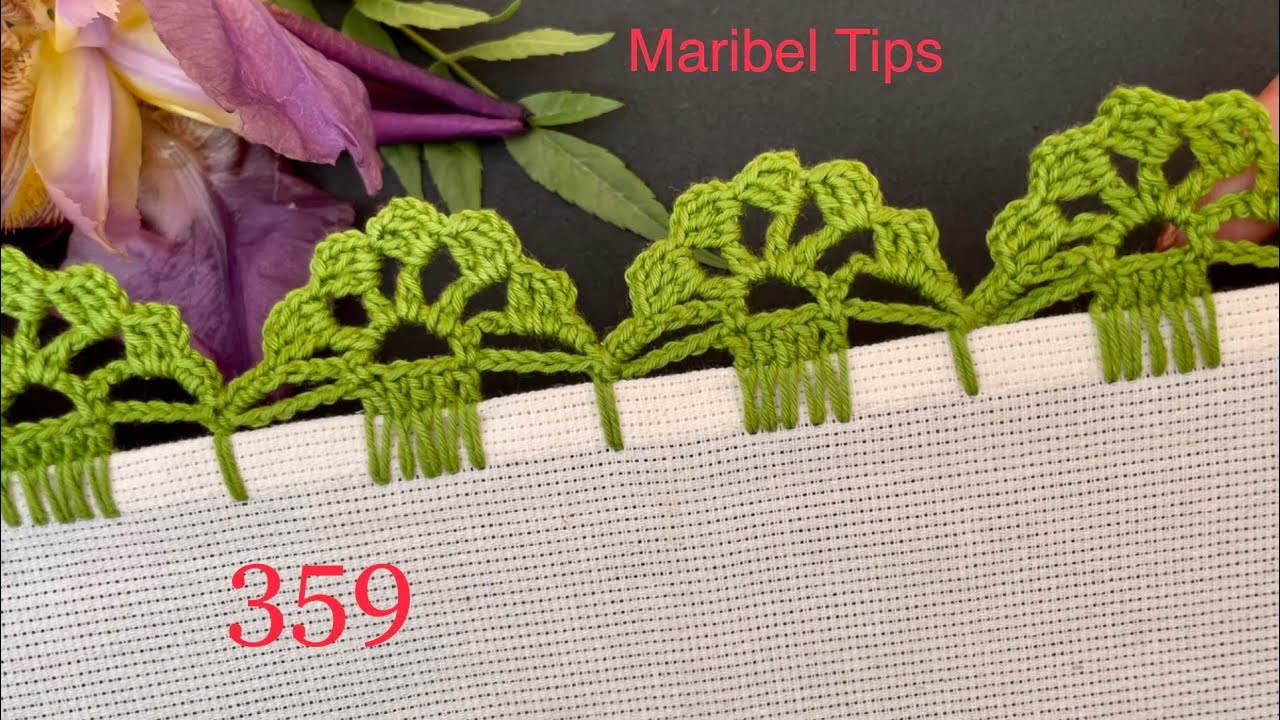 Aprenderemos a tejer bonita puntilla 🎁para darle un toque delicado a tus servilletas # 359