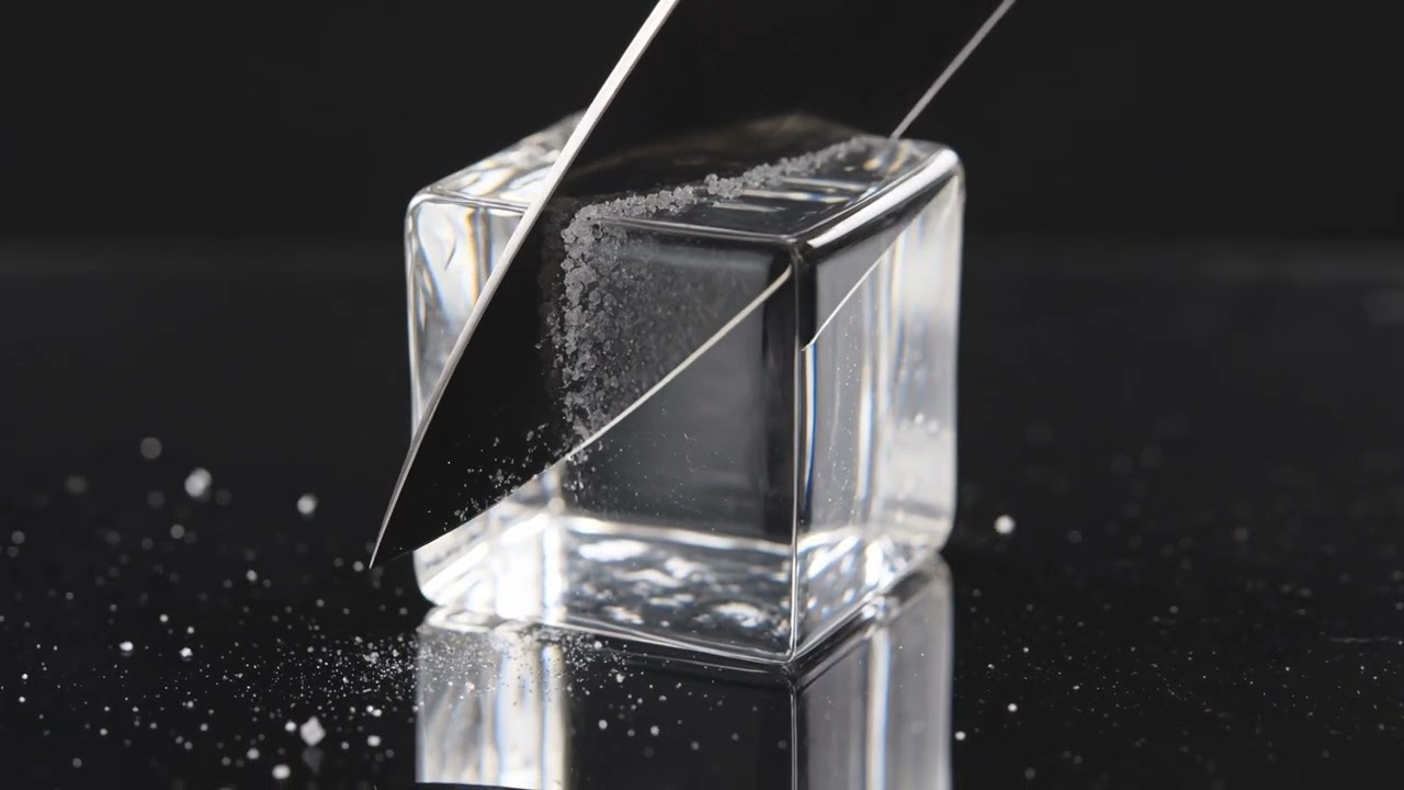 🧊 What Happens When You Slice Through Pure Ice?