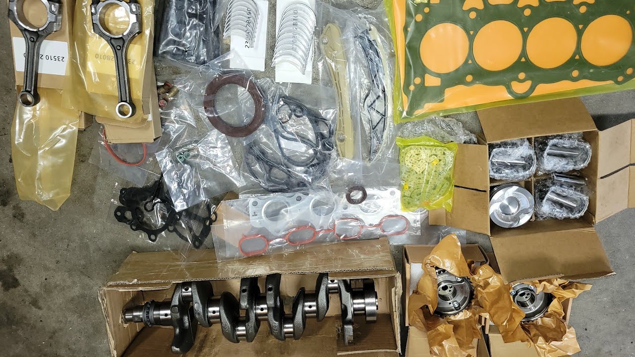 Hyundai / Kia 1.6 G4FJ engine rebuild kit unboxing, plus more