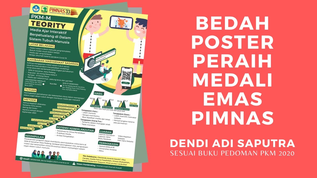BEDAH DESAIN POSTER MEDALI EMAS PIMNAS 2017 || BRAINSTROMING IDE DESAIN POSTER PIMNAS 2021