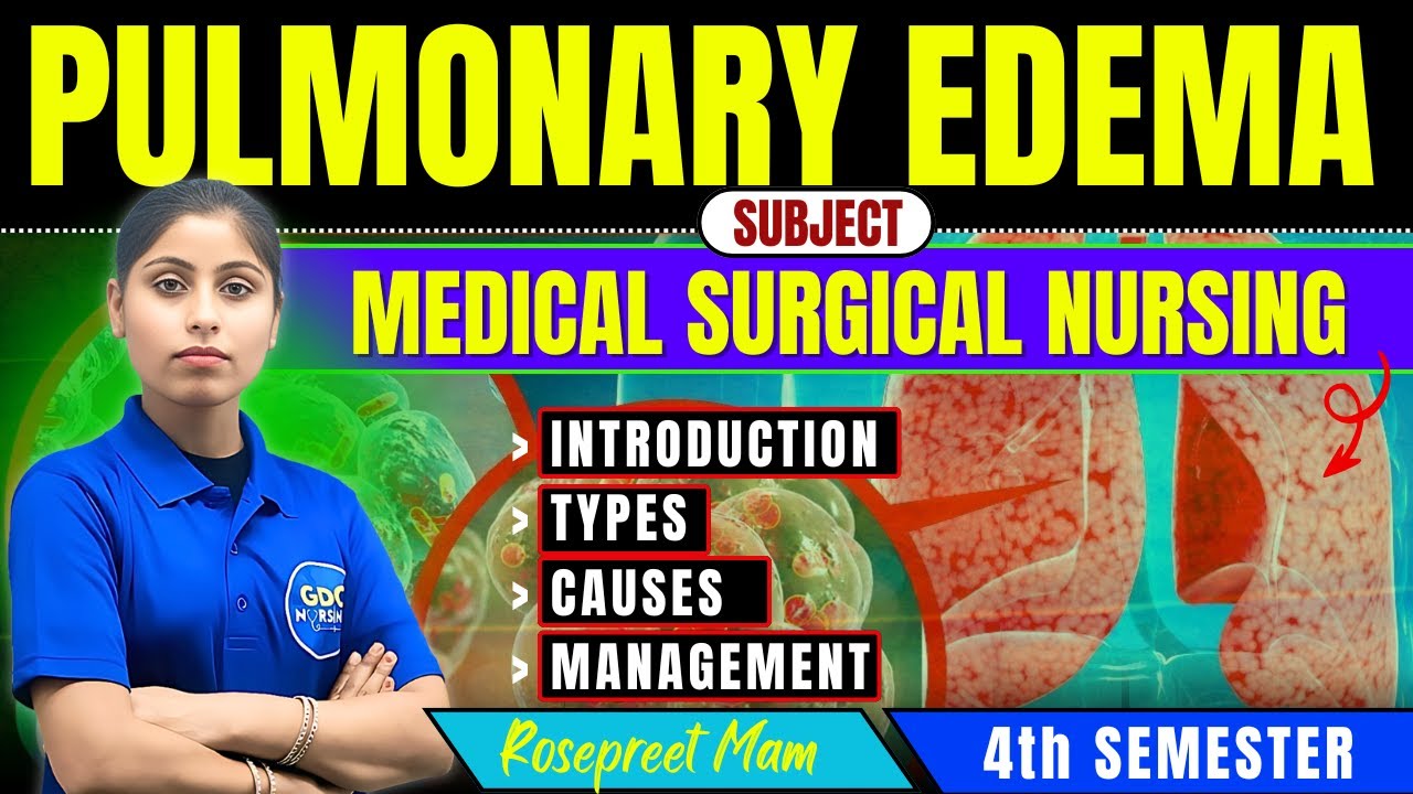 Pulmonary Edema Explained | Causes, Pathophysiology, Symptoms, and Nursing Management