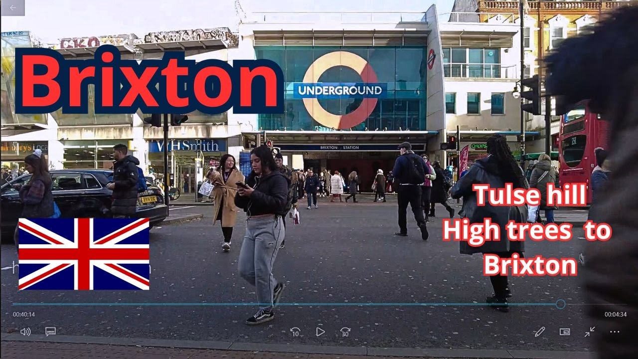 🔴WALKING winter London UK- Tulse Hill to Brixton - virtual walking tuor- Andando em Londres