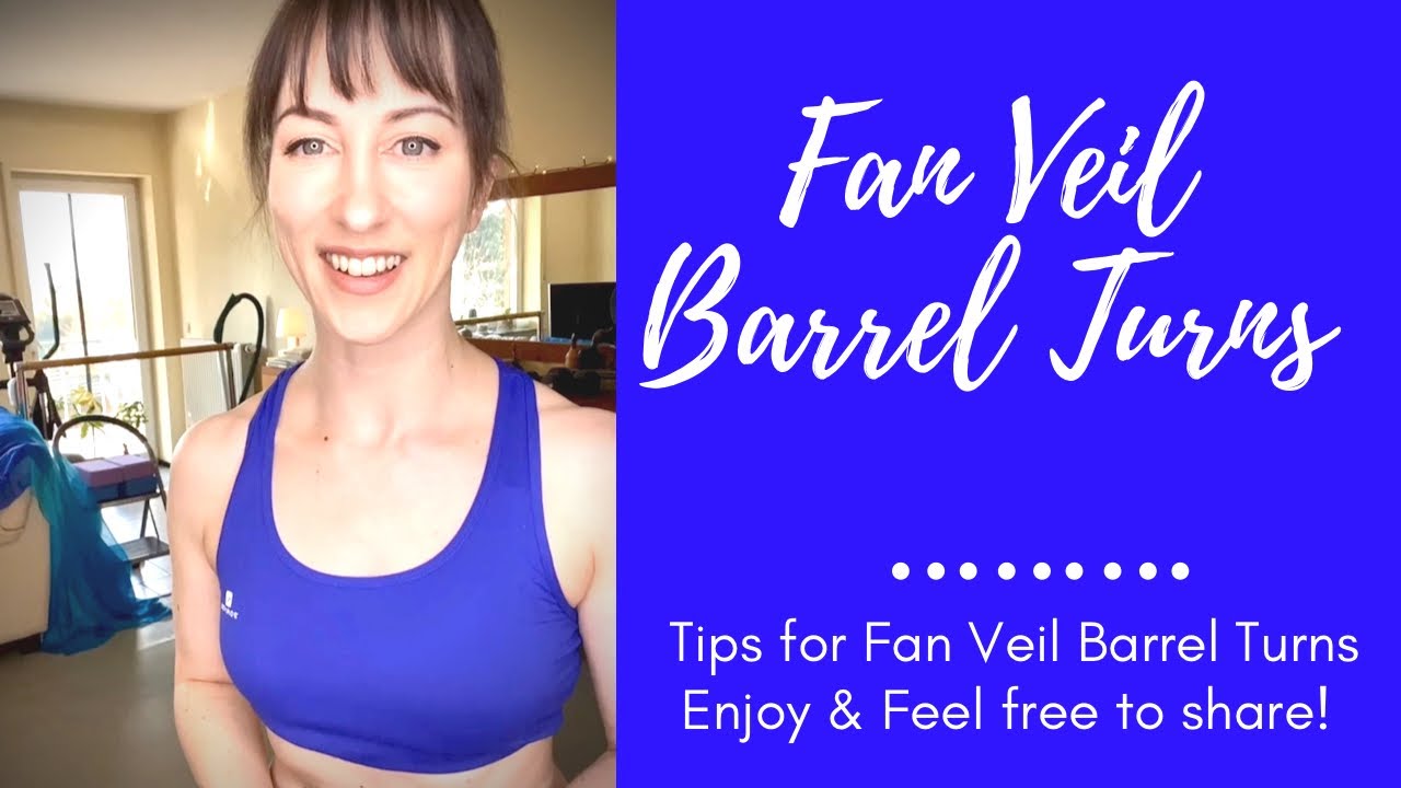 Fan Veil Barrel Turns! Khalida Online Belly Dance Fan Veils Tutorial & Tips for Fanveil Bellydance