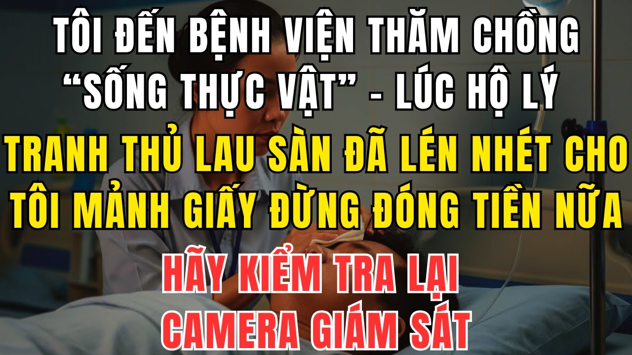 Tôi Đến Bệnh Viện Thăm Chồng Sống Thực Vật – Hộ Lý Bí Mật Đưa Tôi Mảnh Giấy Khiến Tôi Sụp Đổ