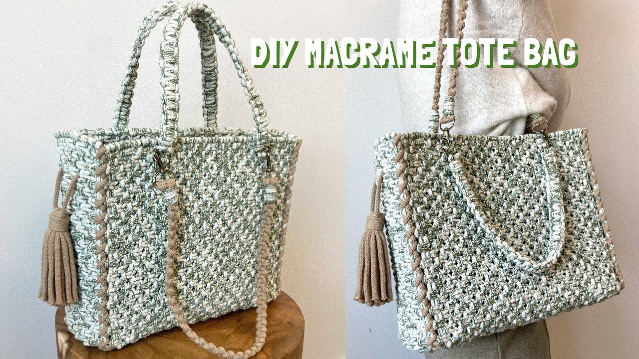 DIY Macrame Large Tote Bag Tutorial