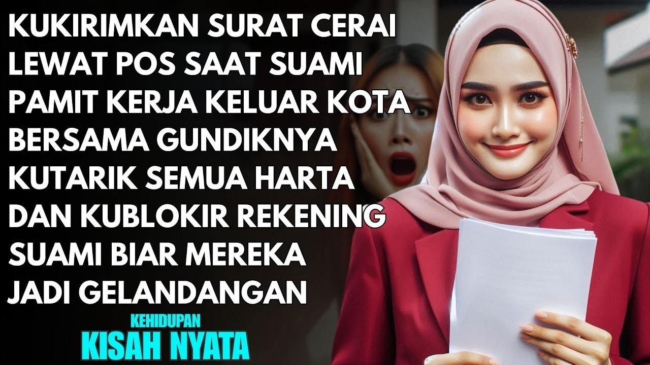 KUKIRIMKAN SURAT CERAI LEWAT POS SAAT SUAMI KERJA KELUAR KOTA DENGAN GUNDIKNYA - KUBUAT DIA MENYESAL