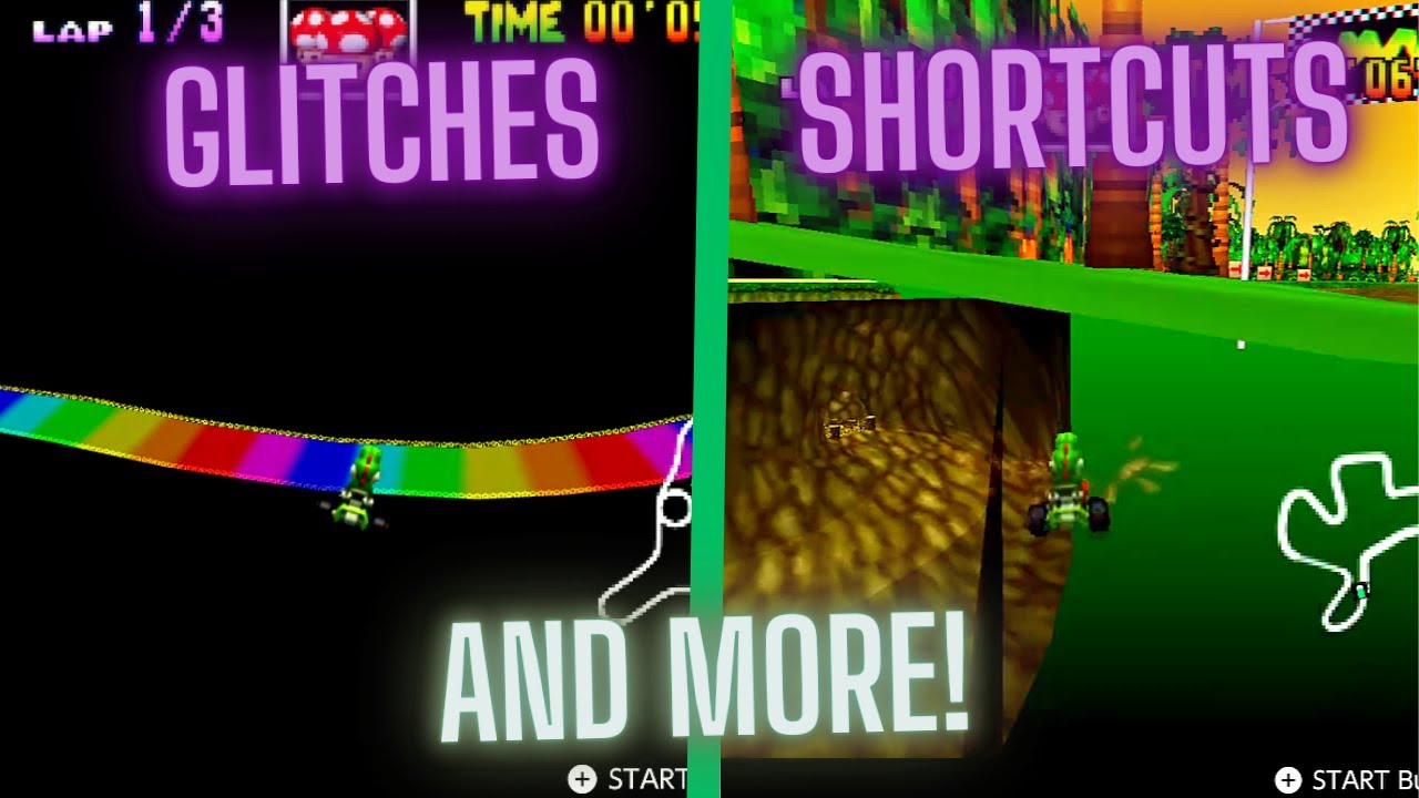 Mario Kart 64 Glitches, Shortcuts, And More!