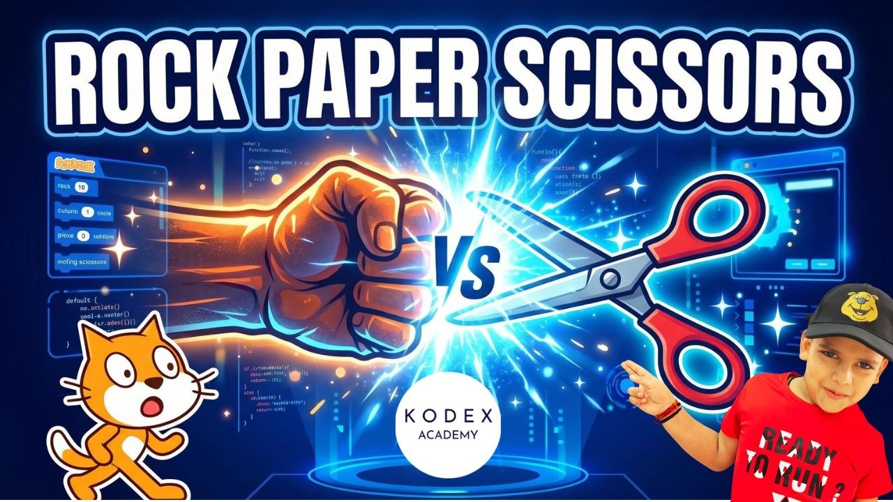 How to Make Rock Paper Scissor Game in Scratch | Build RPS Game | Robot vs You scratch game