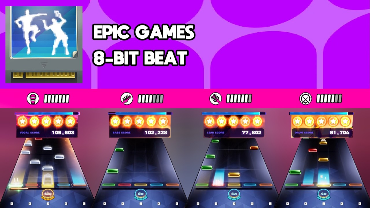 [Fortnite Festival] Epic Games - 8-Bit Beat || All Instruments Expert 100%