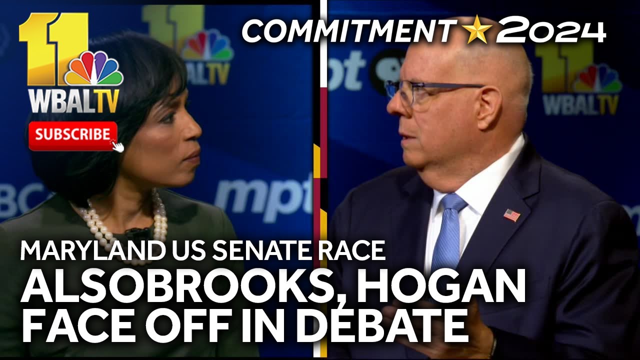 Angela Alsobrooks, Larry Hogan face off on WBAL-TV debate