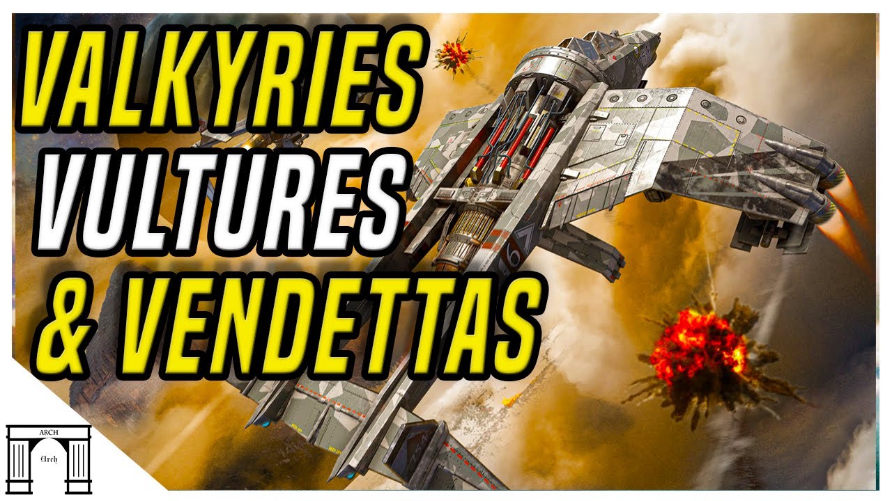 Imperial Armour! The Valkyrie, Vulture, Vendetta And Sky Talon Gunships! Warhammer 40k Lore
