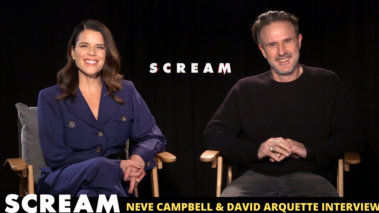 Scream 2022 Interview - Neve Campbell and David Arquette