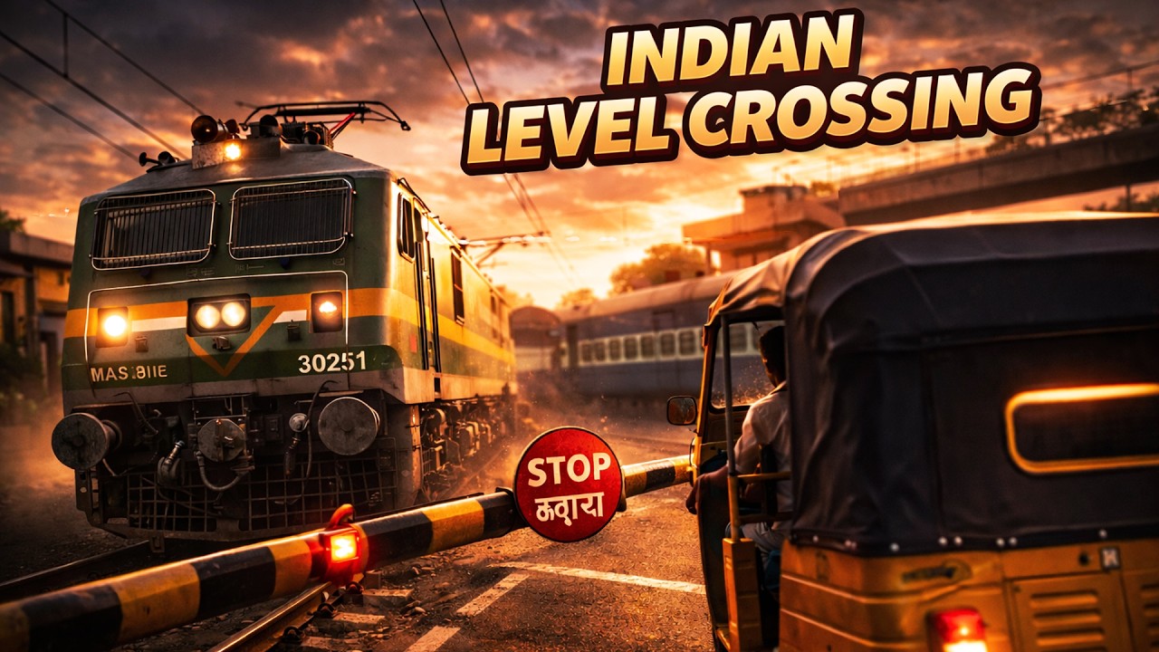 Railway Crossing Indian Train Simulator | ICF vs LHB Coupling | Railroad Coupling | INSANE Crossing