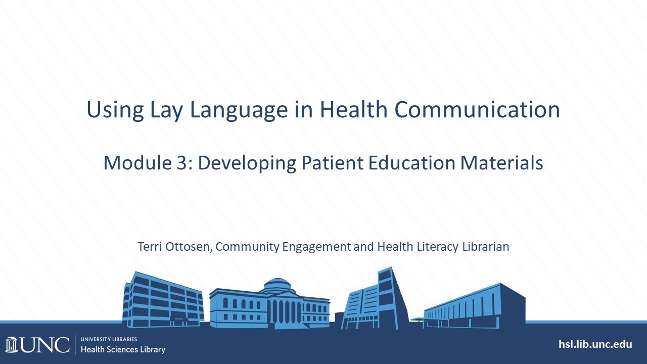 Module 3: Developing Patient Education Materials