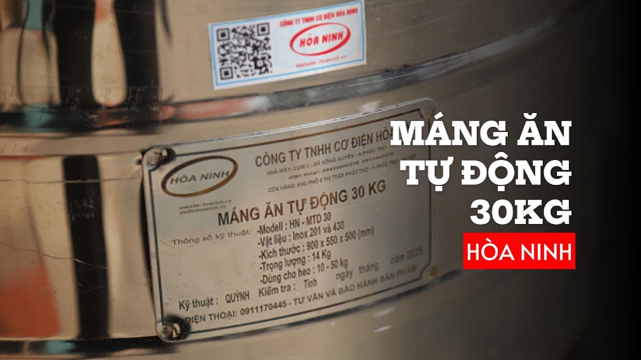 Hòa Ninh: Máng ăn tự động 30kg