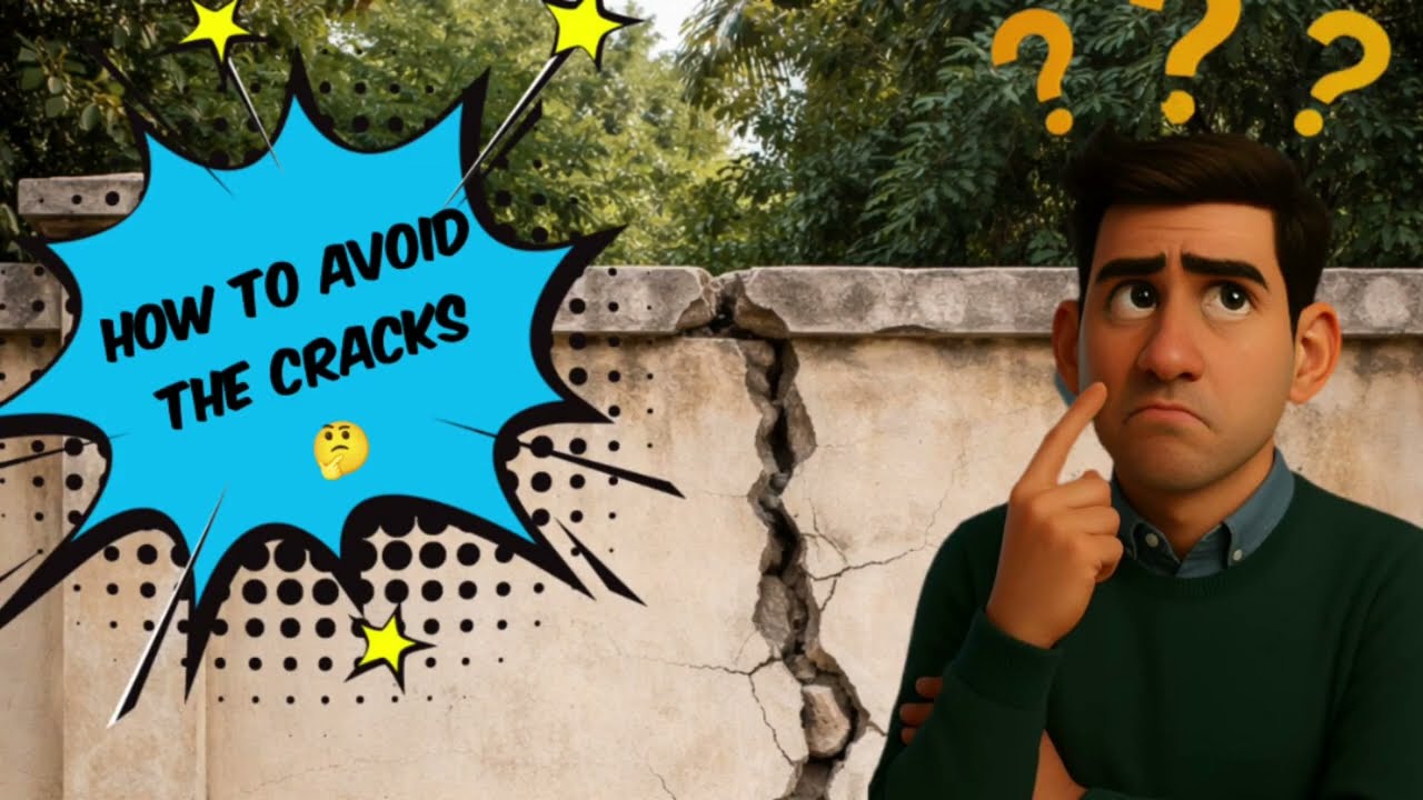 How to avoid the cracks in compound wall #civilengineering #cracks #construction #compoundwall 