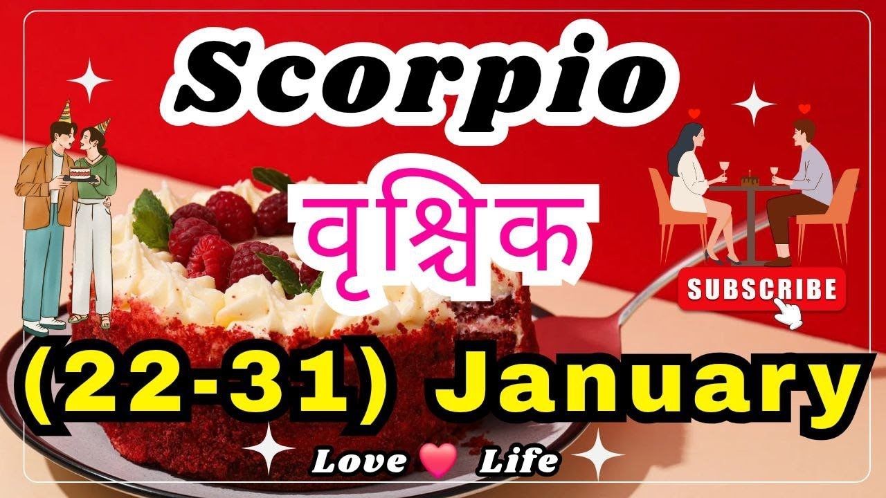वृश्चिक राशि साप्ताहिकराशिफल।Scorpio।Weekly LoveTarot Reading(22-31) January2026।Hindi❤#love #viral